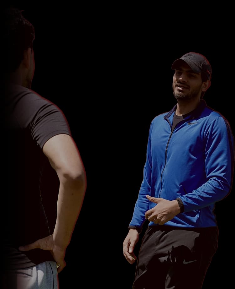 Coach Mohit Malik — Athlete Performance Coach Mohit Malik coaching an athlete in person